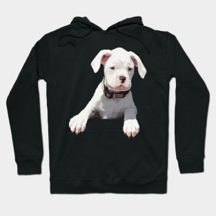 Adorable White Boxer Puppy Hoodie